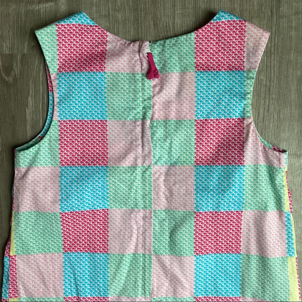 Vineyard Vines Pastel Whale Patchwork Shift Dress - Picture 6 of 9